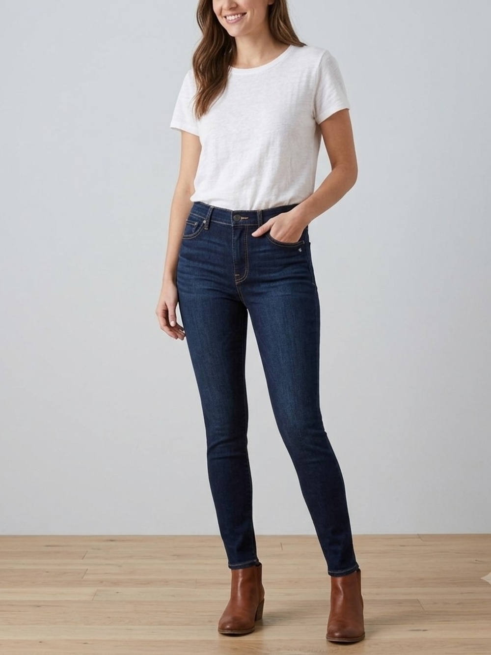 Lucky Brand Charlie Skinny High-Rise Jeans Dark Indigo(Size 12/31)